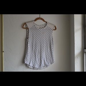 Loft blue polka dot sleeveless top